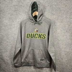 Oregon Ducks Champion Elite‎ Unisex Hoodie Small Gray Graphic Sport Activewear